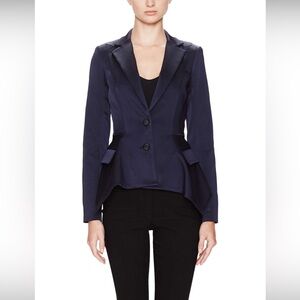 $890 NWT Zac Posen Peplum Blazer Night Shade 0